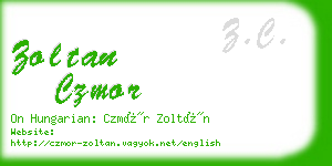 zoltan czmor business card